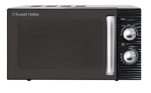 Mikrowelle 17 Liter 700W mit Auftaufunktion und Timer, Schwarz