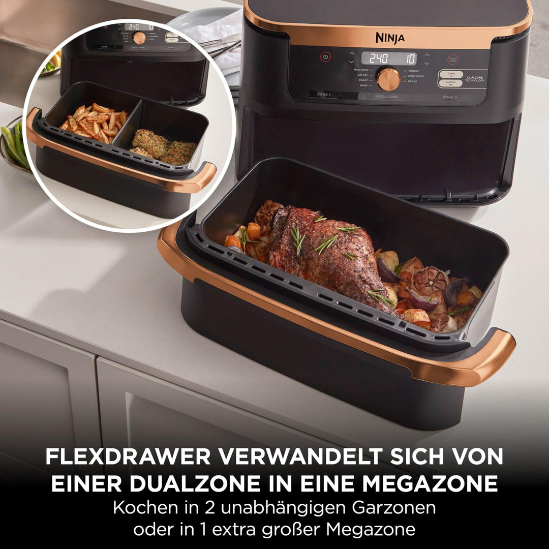 Heissluftfritteuse Dual Zone 10,4 L FlexDrawer fuer 8+ Personen - Bild 3