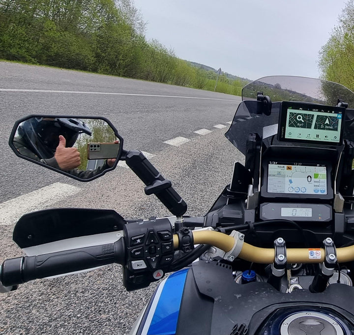 Motorrad Spiegel 360° verstellbar E24-geprüft für 22mm Lenker - Bild 6