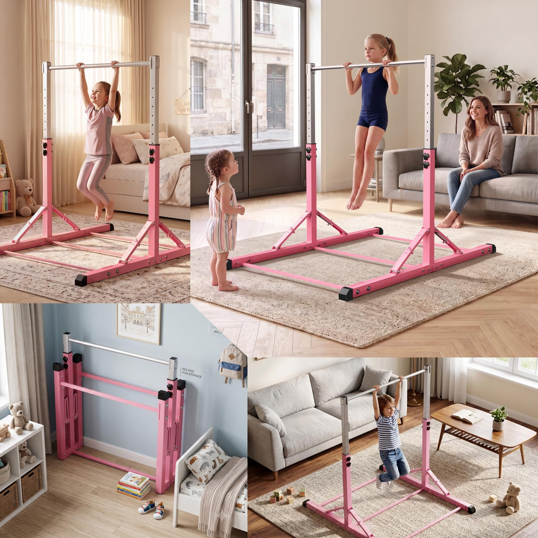 Turnreck höhenverstellbar Stahl faltbar 110–160 cm für Kinder - Bild 4