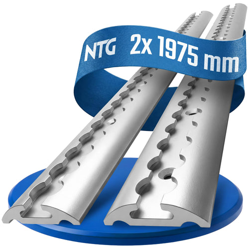 Airlineschiene Aluminium eloxiert halbrund 2x2m DIN EN 12640