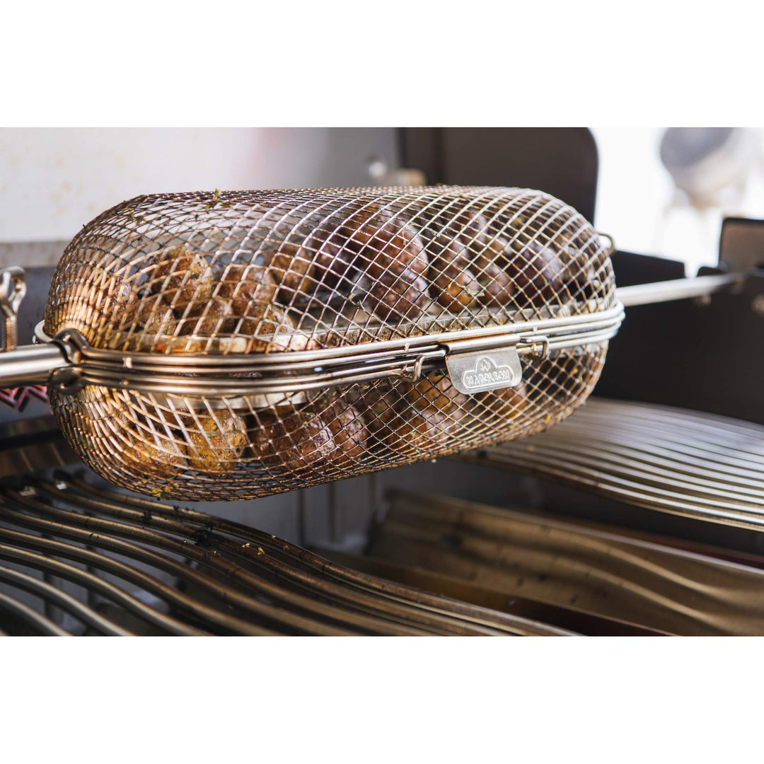 Grillkorb mit Drehspiess für Napoleon Grills, Schwarz - Bild 12