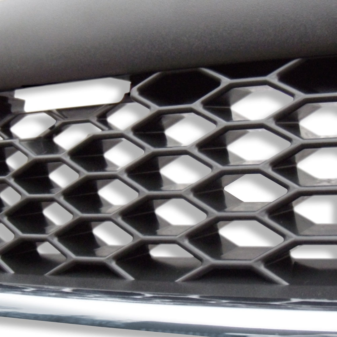 Kühlergrill Opel Astra G Wabengitter schwarz mit Chromrahmen ohne Emblem - Bild 4