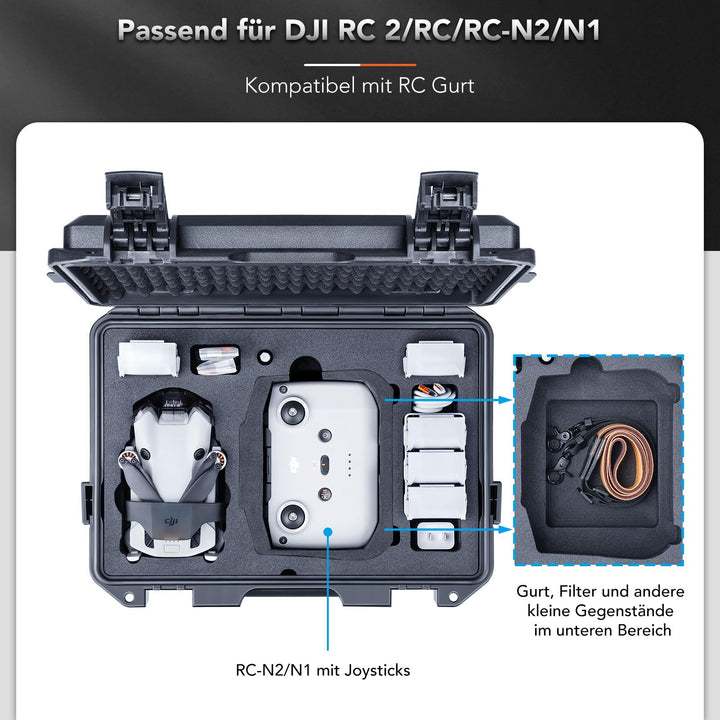 Hartschalenkoffer DJI Mini 4 Pro / Mini 3 Pro IP67 wasserdicht PP - Bild 3