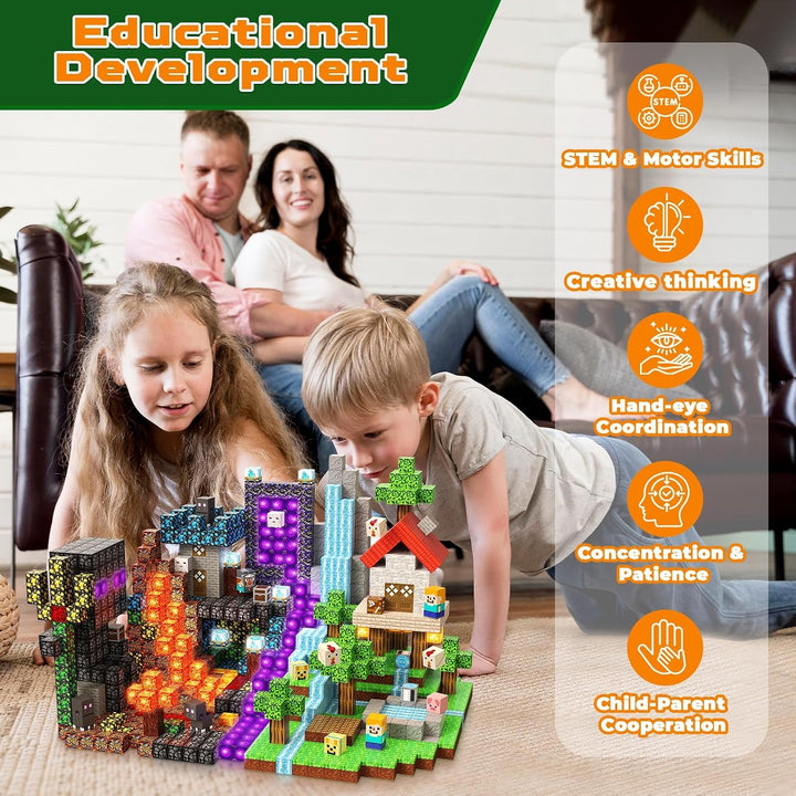 Magnetische Bausteine Wald-Portal Set 200 Teile ab 3 Jahren - Bild 6