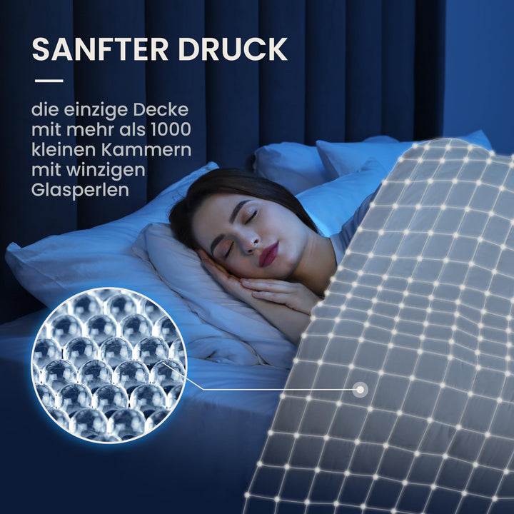 Gewichtsdecke 135x200 cm 5 kg Baumwolle für Personen bis 67 kg - Bild 6