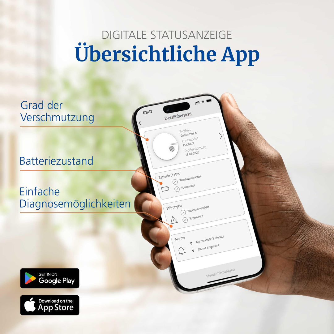 Rauchmelder vernetzt mit Funkmodul 10 Jahre Batterie App-Steuerung - Bild 6