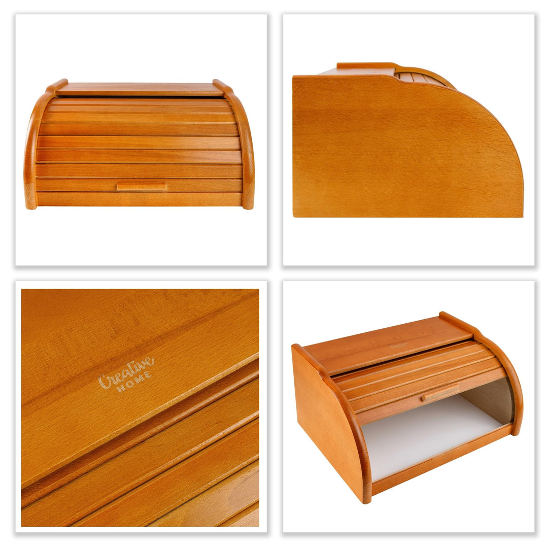 Brotkasten Holz mit Rolldeckel Erle 38x28,5x17,5 cm - Bild 9