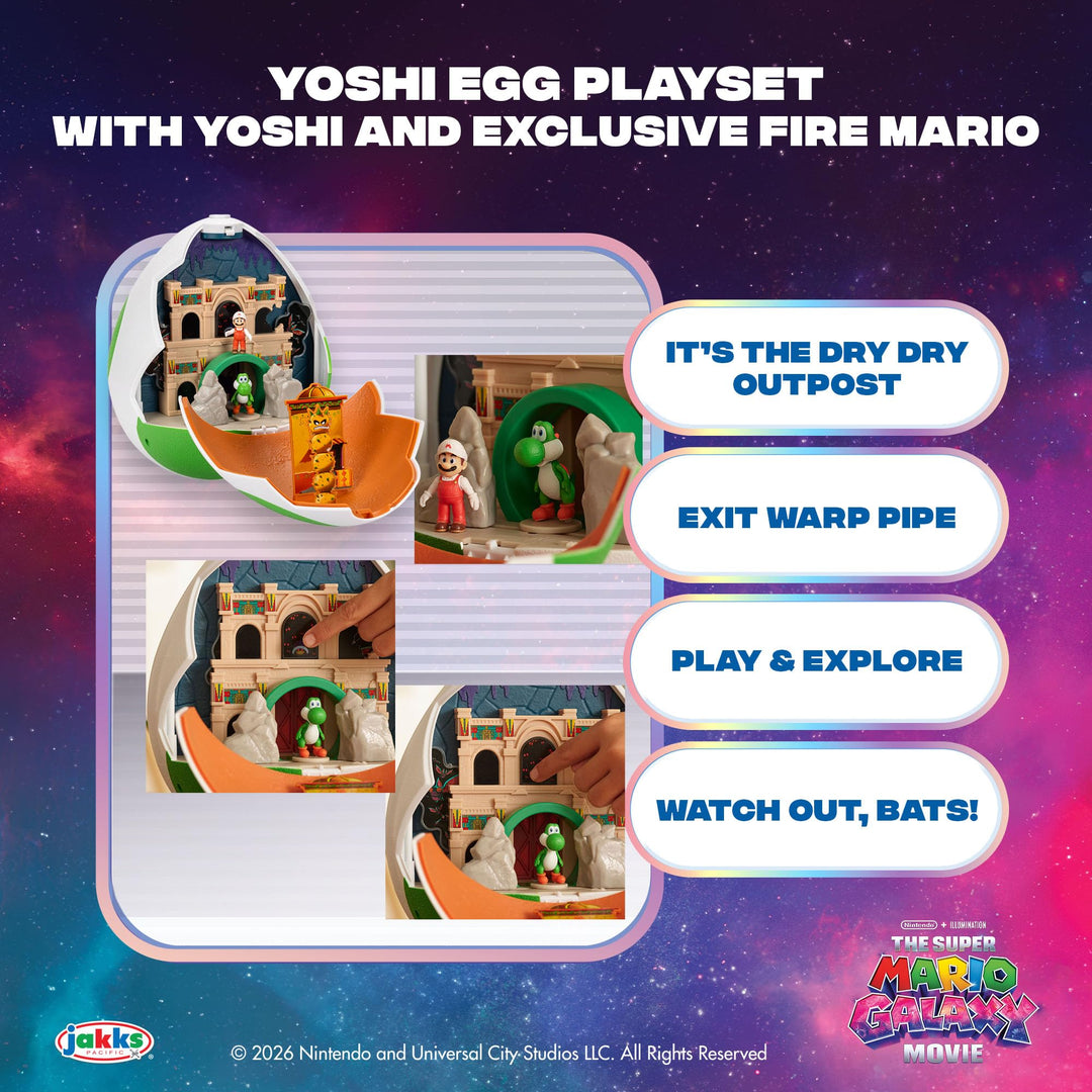 Yoshi-Ei Spielset Super Mario Film 23 cm mit 2 Figuren ab 3 Jahren - Bild 4