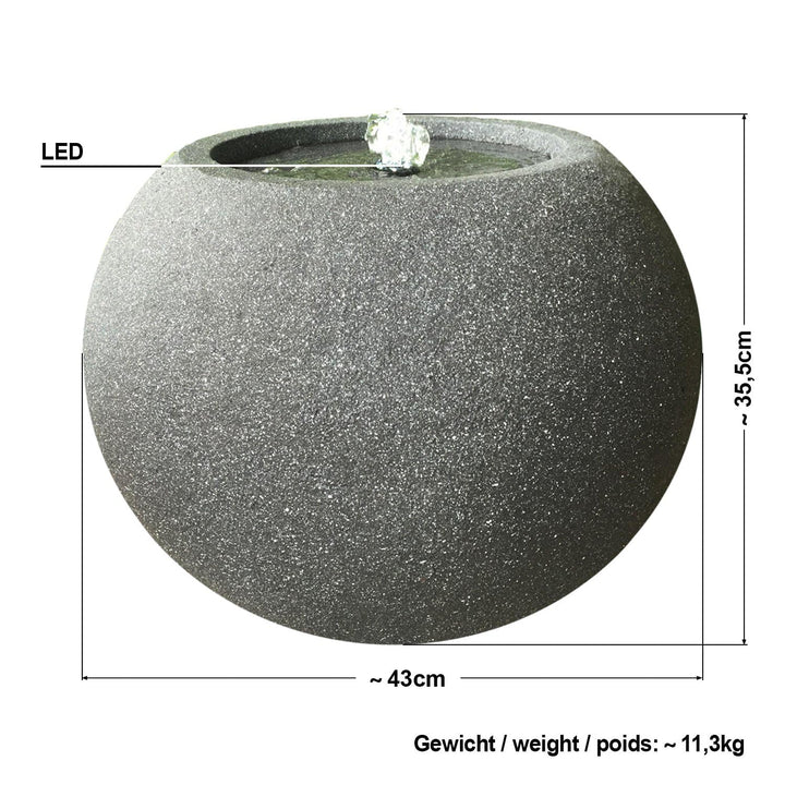 Zierbrunnen mit LED-Licht Indoor &amp; Outdoor Steinoptik 230V - Bild 2