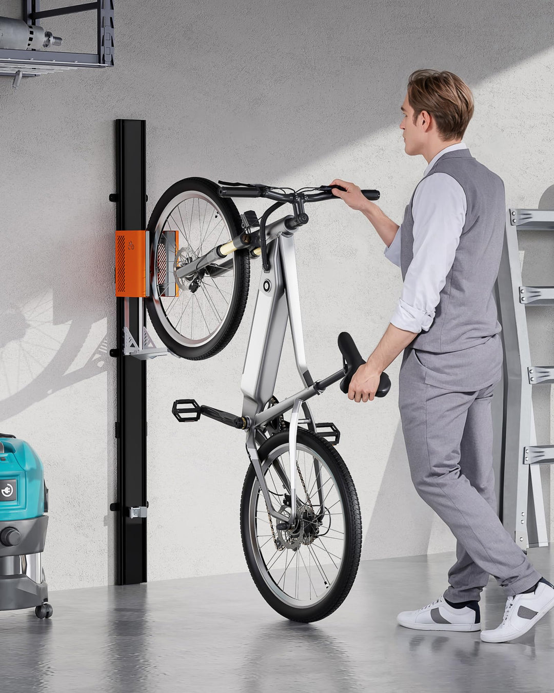 Fahrradlift Vertikal Automatisch Aluminium bis 32 kg für 24–29 Zoll - Bild 9