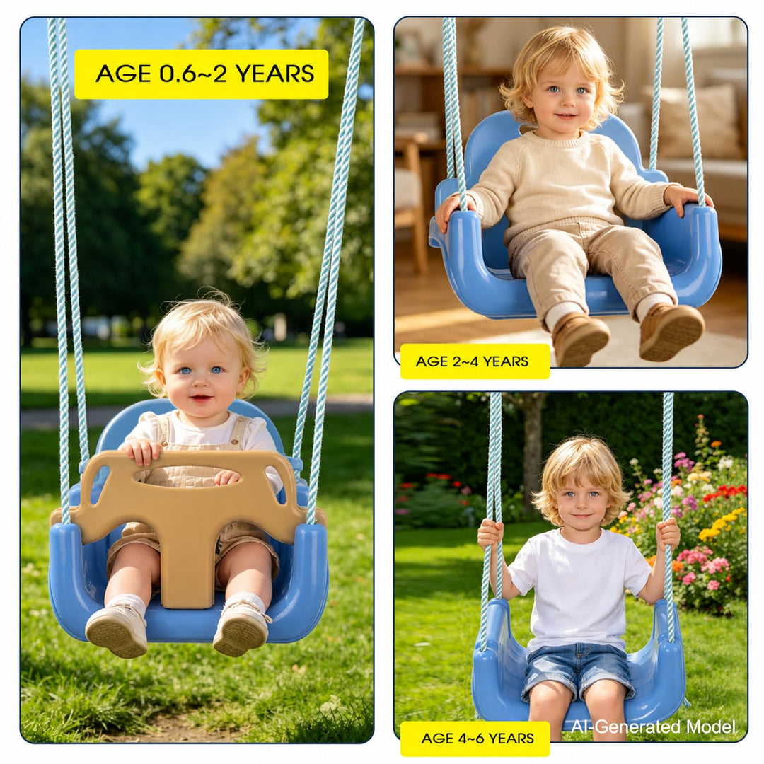Kinderschaukel 3-in-1 Indoor Outdoor verstellbar 6 Monate bis 6 Jahre - Bild 6