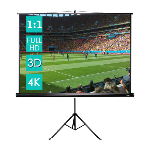 Beamer Leinwand mit Stativ 99 Zoll 178x178cm höhenverstellbar