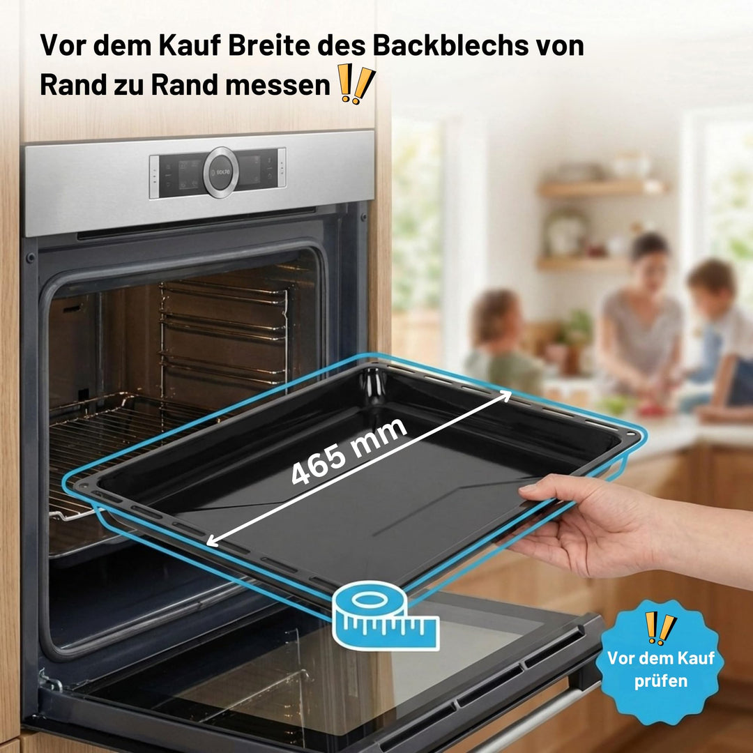 Backblech 2er Set emailliert 46,5x37x3 cm für Siemens Bosch Neff - Bild 2