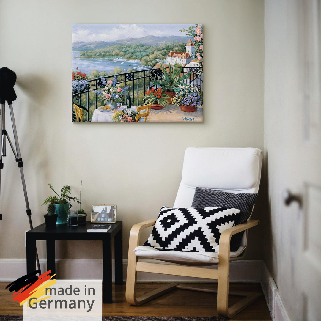 Leinwandbild Garten Landschaft Grün 80x60 cm auf Holzrahmen - Bild 5