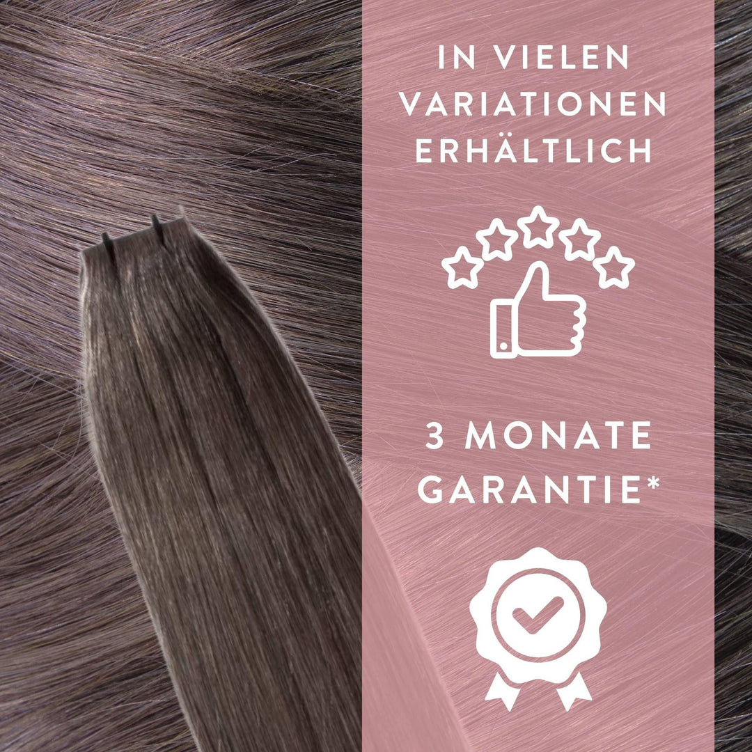 Tape Extensions Echthaar glatt 60cm Dunkelblond 10 Strähnen 25g - Bild 5