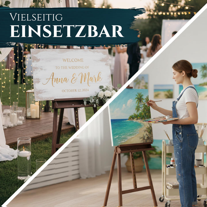 Holzstaffelei Buche gross für Leinwände bis 120 cm höhenverstellbar - Bild 6