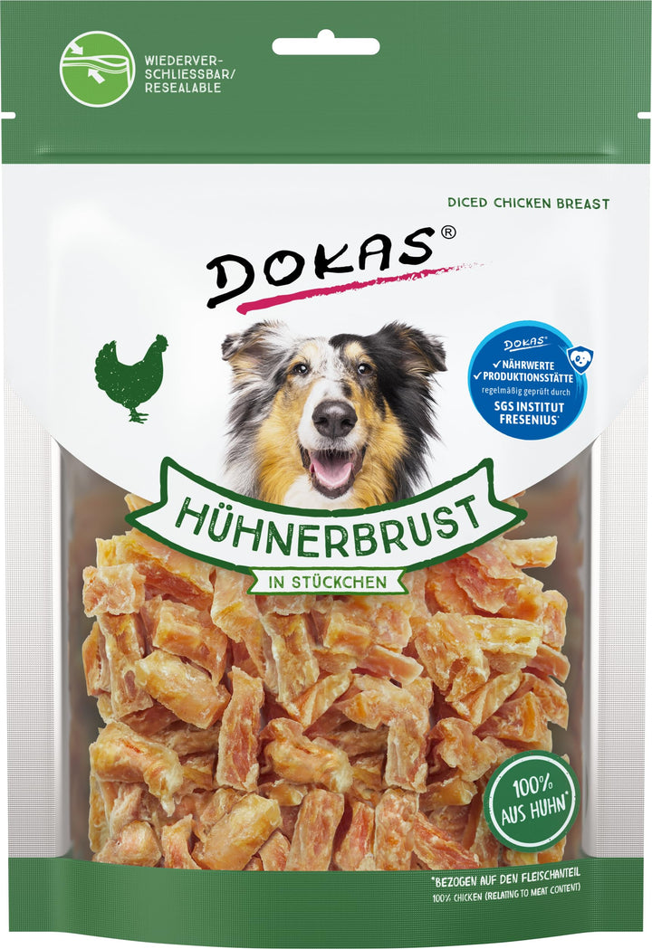 Hundetraining Snack Hühnerbrust luftgetrocknet glutenfrei 9x200g