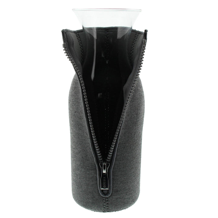 Kühlschrankkaraffe Borosilikat-Glas 1 Liter tropffrei mit Textilmantel - Bild 3