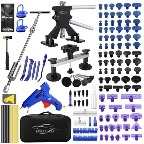 Dellen Reparatur Set PDR 100-teilig mit Gleithammer & Heißklebepistole