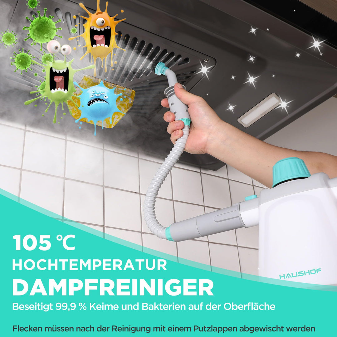 Dampfreiniger Handgerät 1200W 450ml Tank mit Zubehör chemiefrei - Bild 2