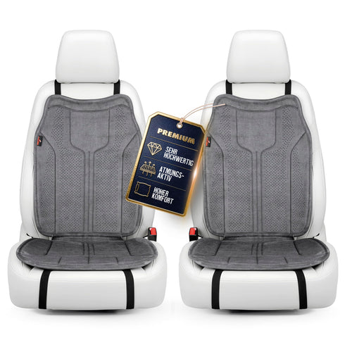 Autositzauflage Alcantara-Look anthrazit Vordersitze 2er-Set