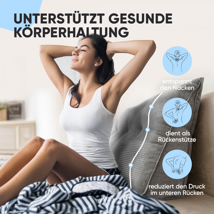 Rückenkissen Keilform Polyester 100 cm für Bett und Sofa - Bild 3