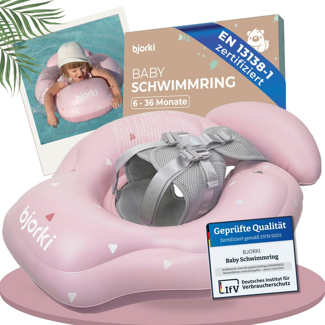 Schwimmring Baby 6–36 Monate BPA-frei mit 5-Punkt-Gurt