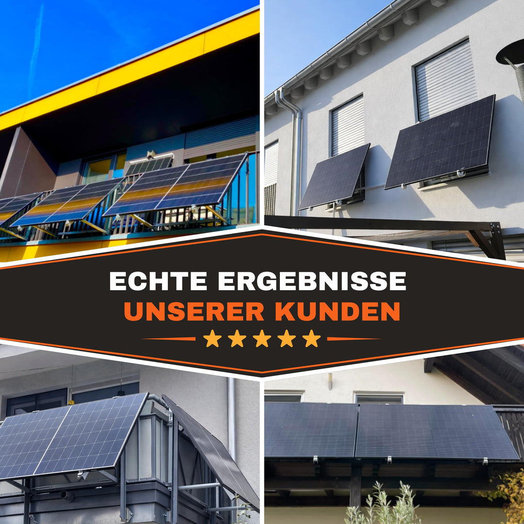 Balkonkraftwerk Halterung Aluminium Edelstahl flexibel für Geländer - Bild 9