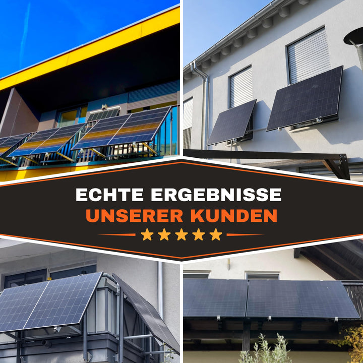 Balkonkraftwerk Halterung Aluminium Edelstahl flexibel für Geländer - Bild 9