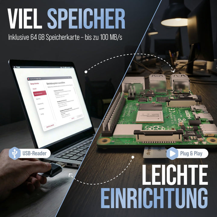 Raspberry Pi 4 Starter Set 8GB RAM 64GB mit Gehäuse &amp; Netzteil - Bild 5
