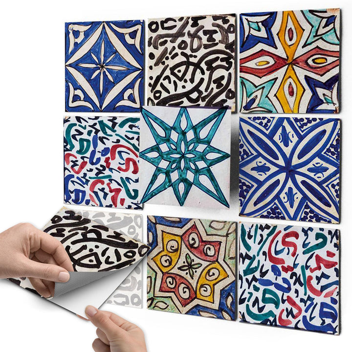 Fliesenfolie Spanisches Mosaik 20x20 cm selbstklebend 18er-Set