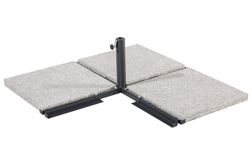 Sonnenschirm-Plattenständer Stahl für Wegeplatten 40x40 bis 50x50 cm