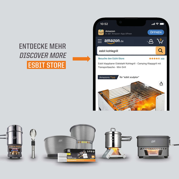 Klappgrill Edelstahl mit Transporttasche für Camping &amp; Picknick - Bild 8