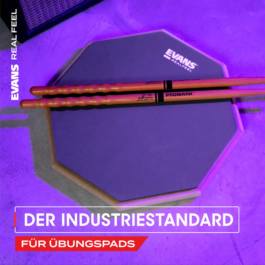 Drum Übungspad 2-seitig Natur- &amp; Recyclinggummi 12 Zoll - Bild 5