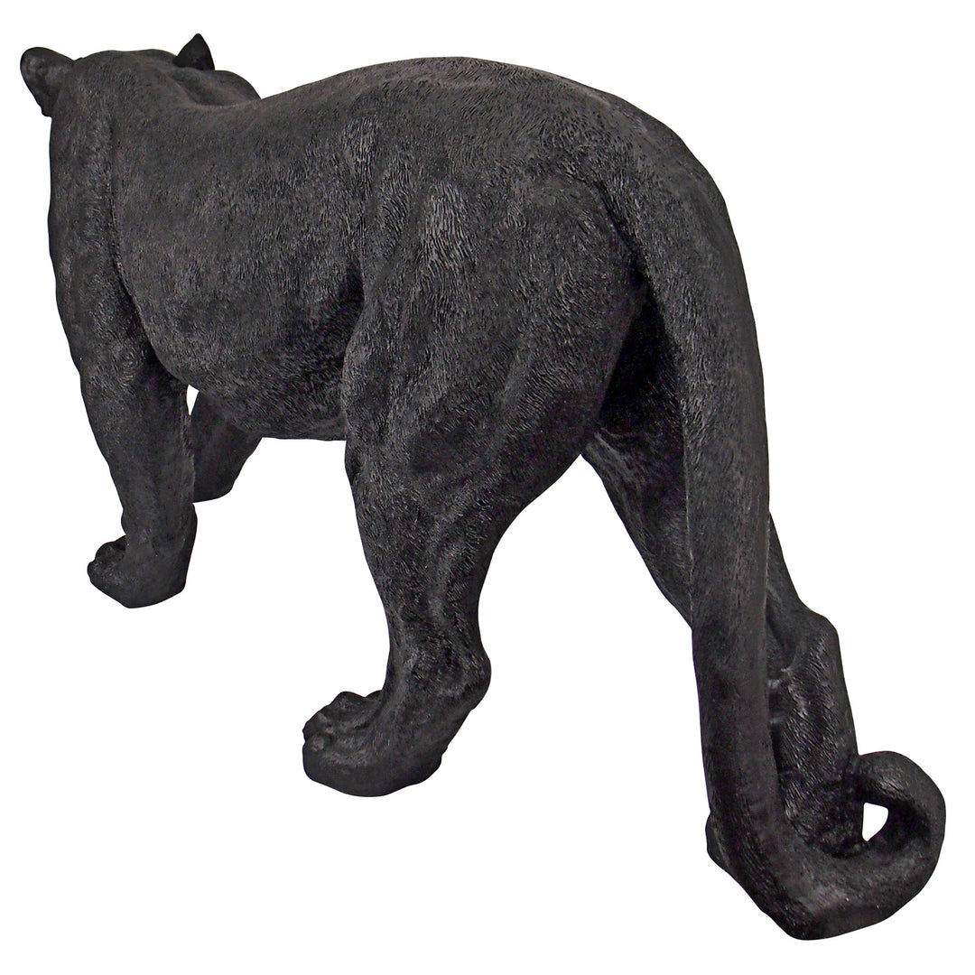 Schwarzer Panther Gartenfigur Kunstharz mit Steinsplitt handbemalt - Bild 5