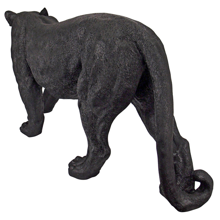Schwarzer Panther Gartenfigur Kunstharz mit Steinsplitt handbemalt - Bild 5
