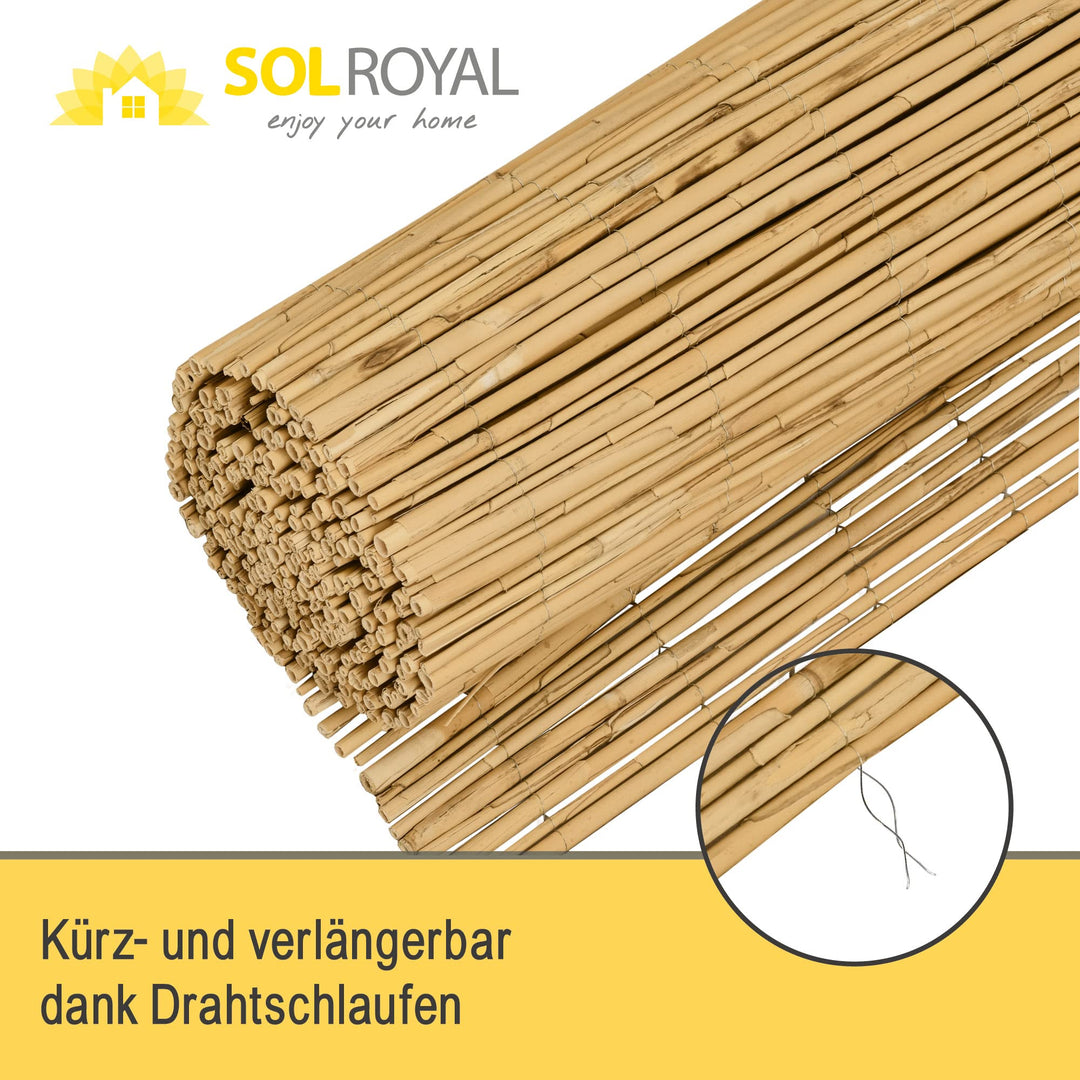 Schilfmatte Sichtschutz 100% Schilf Indoor Outdoor Natur - Bild 8