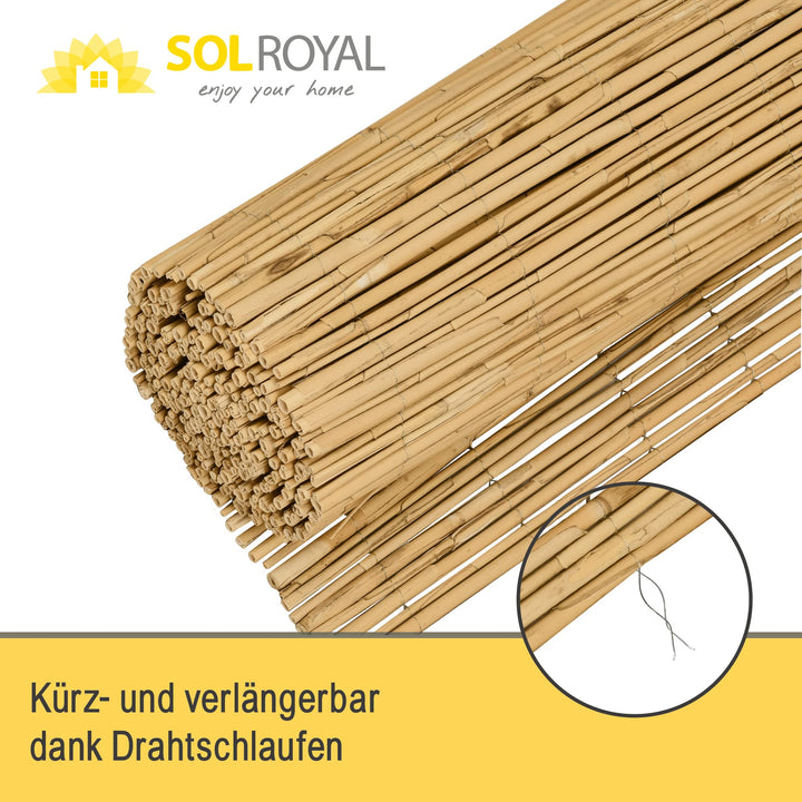 Schilfmatte Sichtschutz 100% Schilf Indoor Outdoor Natur - Bild 8