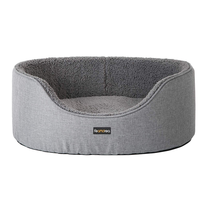 Hundebett mit Wendekissen und hohem Rand, 73x60x27 cm, Grau