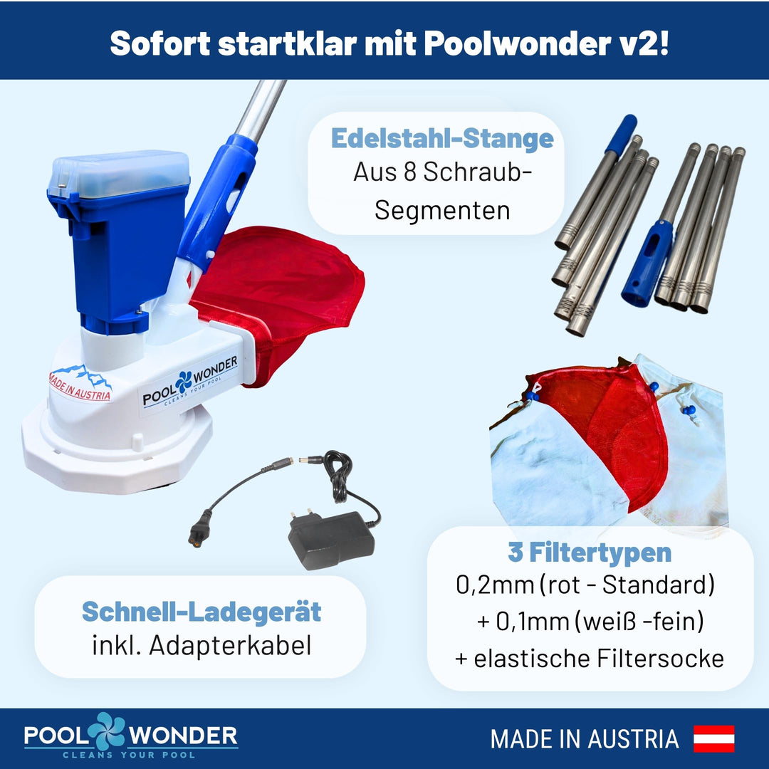 Akku-Poolsauger schlauchlos 13,5cm Saugbreite für Pools bis 8m² - Bild 6