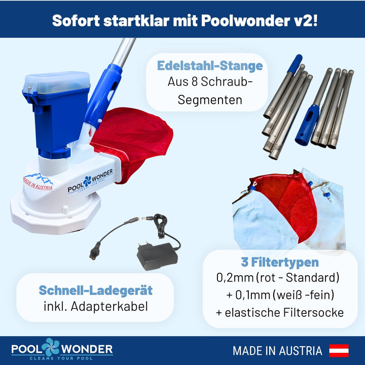 Akku-Poolsauger schlauchlos 13,5cm Saugbreite für Pools bis 8m² - Bild 6