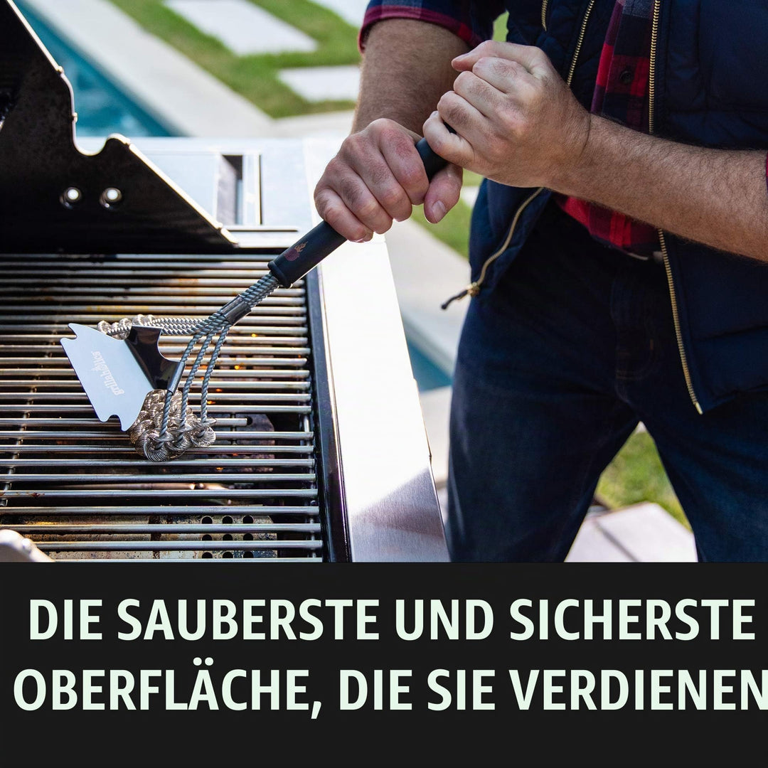 Grillbürste borstenlos Edelstahl 3-in-1 Kopf 45 cm - Bild 5