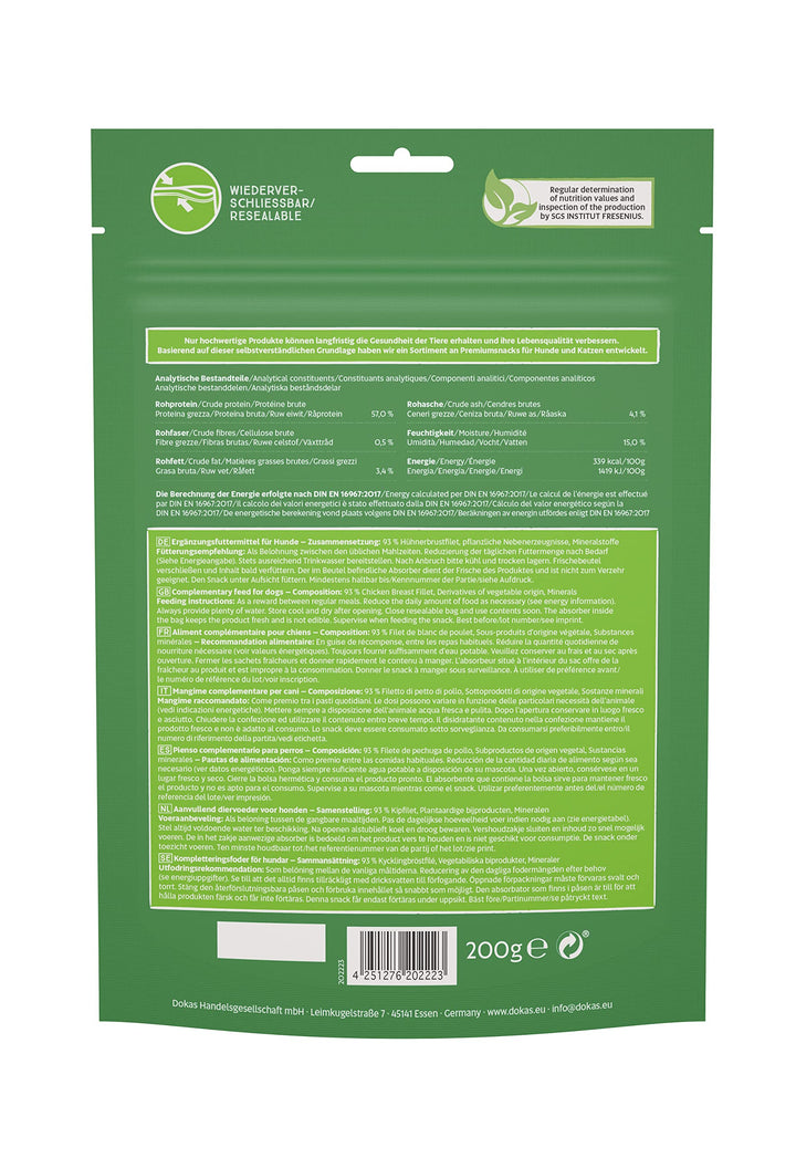 Hundetraining Snack Hühnerbrust luftgetrocknet glutenfrei 9x200g - Bild 4