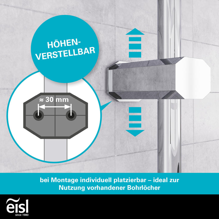 Duschset 2-in-1 mit Regendusche 250x200mm und Handbrause Chrom - Bild 8
