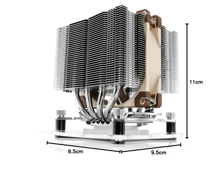 CPU-Kühler Dual-Tower 92mm PWM 110mm Bauhöhe für ITX/HTPC - Bild 7