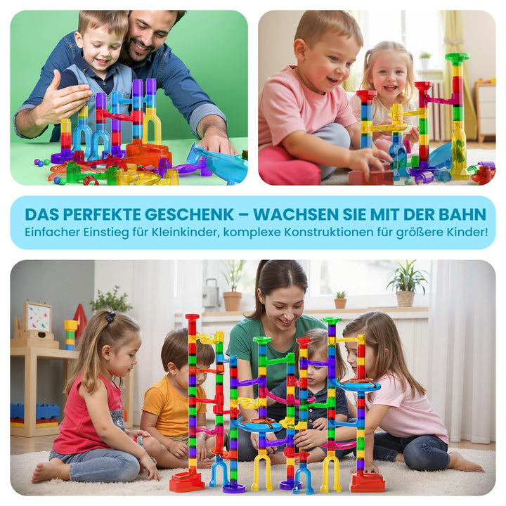 Kugelbahn Set 150 Teile transparent ABS für Kinder ab 6 Jahren - Bild 6