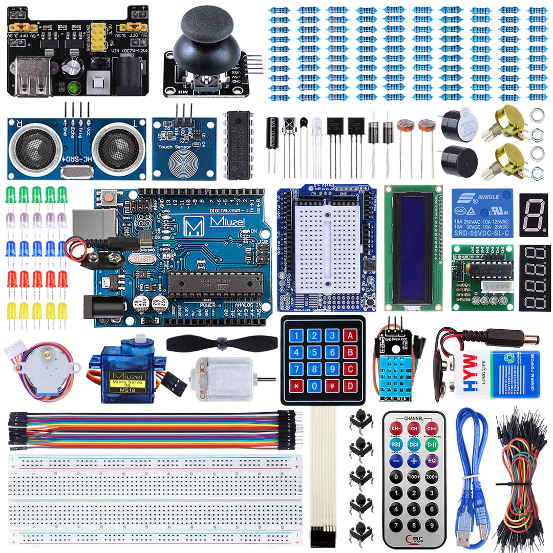 Mikrocontroller Starter Kit 169-teilig mit Tutorial fuer Einsteiger