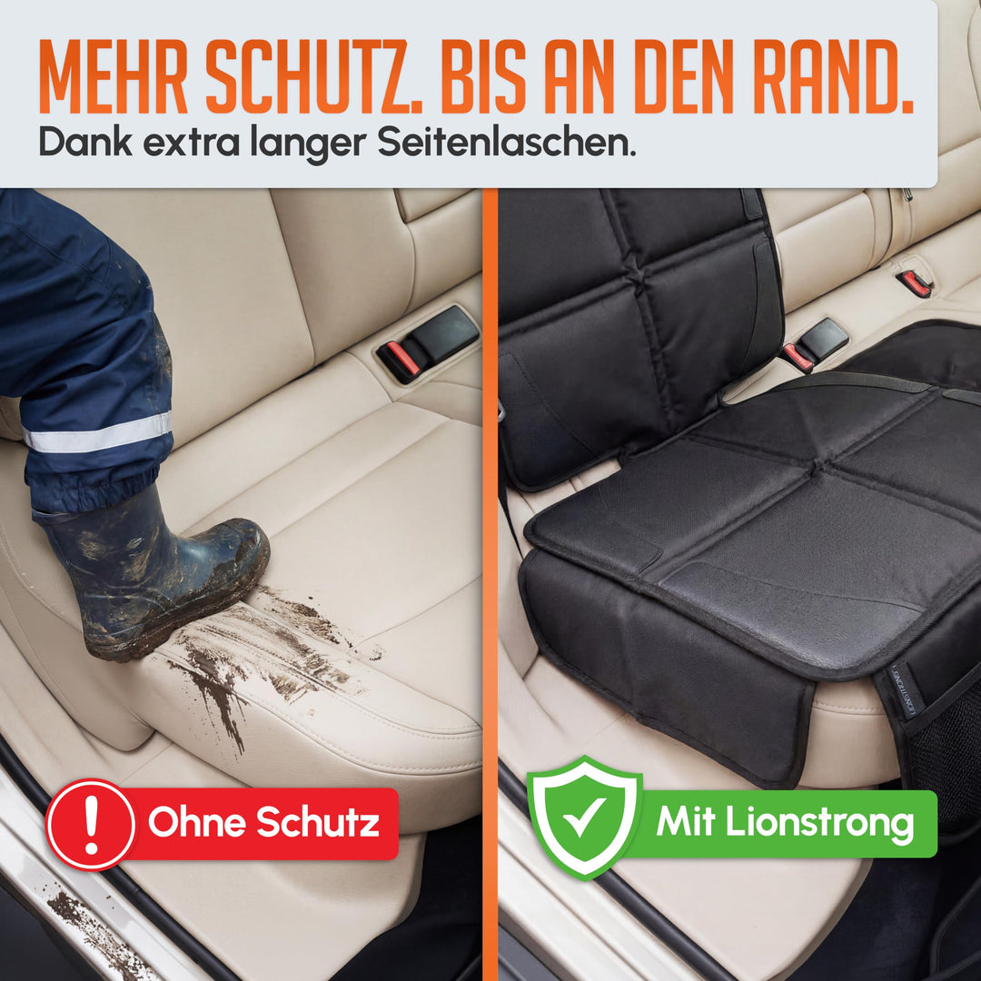Kindersitzunterlage Sitzschoner 2er-Set ISOFIX-geeignet schwarz - Bild 3
