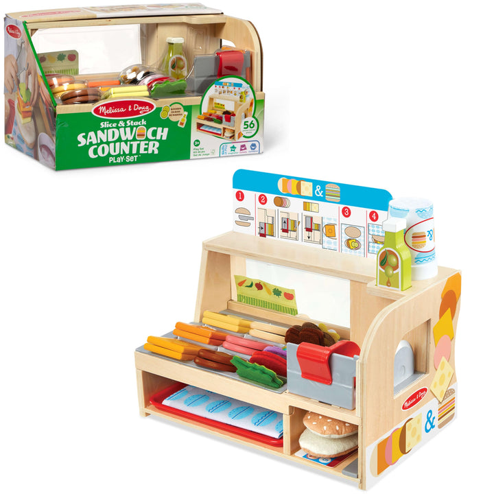 Sandwich-Shop Holz 52-teilig mit Schneider für Kinder ab 3